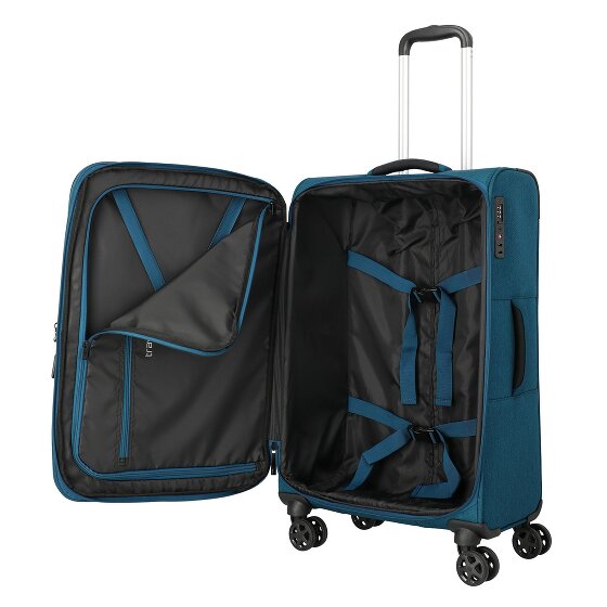 Travelite Kick Off 4 Rollen Trolley M 67 cm mit Dehnfalte