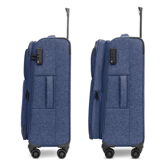 Redolz Essentials 12 MEDIUM 4-Rollen Trolley 67 cm mit Dehnfalte