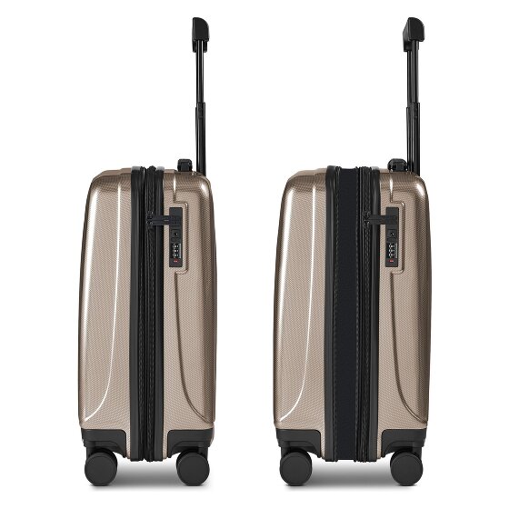 Police New York 4 Rollen Kabinentrolley S 54 cm mit Dehnfalte