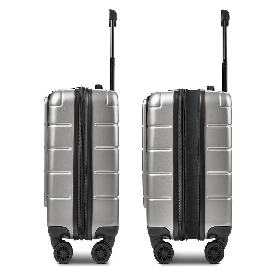 Police Dublin 4 Rollen Kabinentrolley S 54 cm Laptopfach mit Dehnfalte