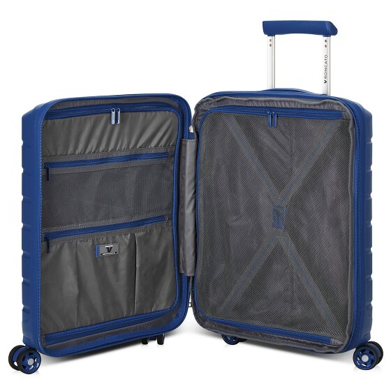 Roncato B-Flying Move 4 Rollen Kabinentrolley 55 cm mit Dehnfalte