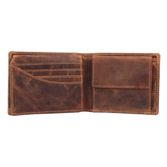 Greenburry Vintage Geldbörse mit Fisch-Prägung Leder 12 cm