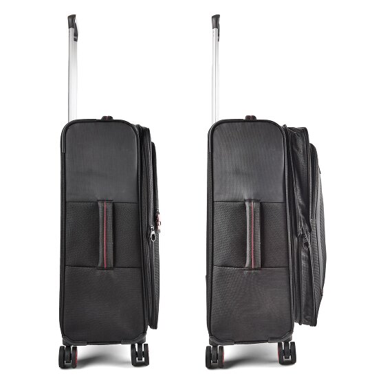Worldpack Oxford 4 Rollen Kofferset 3-teilig mit Dehnfalte