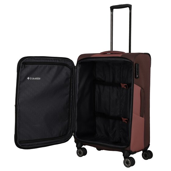 Travelite Viia 4 Rollen Kofferset 4-teilig mit Dehnfalte