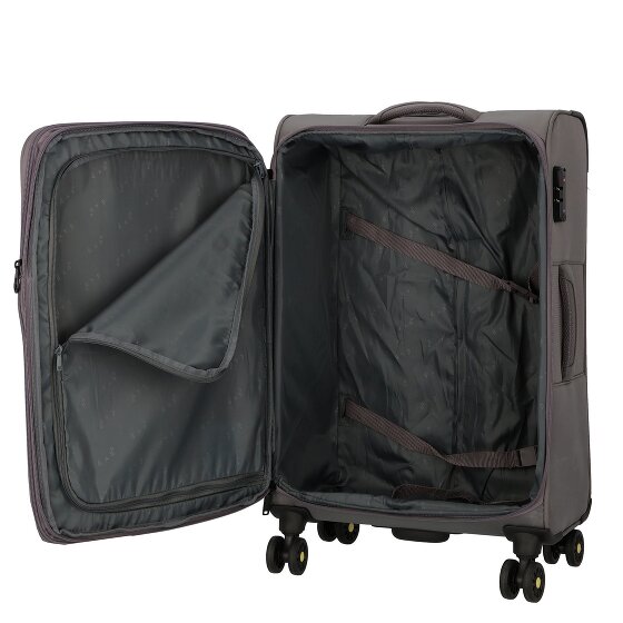 d&n Travel Line 9704 4 Rollen Trolley M 68 cm mit Dehnfalte
