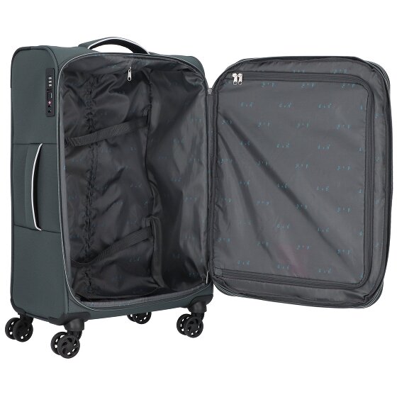 d&n Travel Line 9204 4 Rollen Trolley M 66 cm mit Dehnfalte