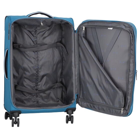 d&n Travel Line 9204 4 Rollen Trolley M 66 cm mit Dehnfalte