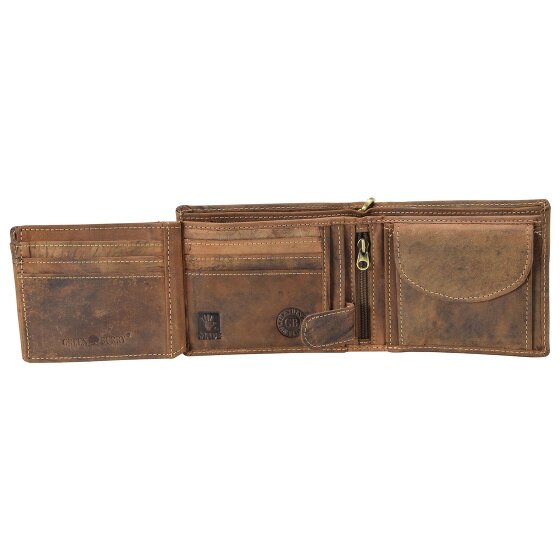 Greenburry Vintage Skull Geldbörse Leder 12 cm