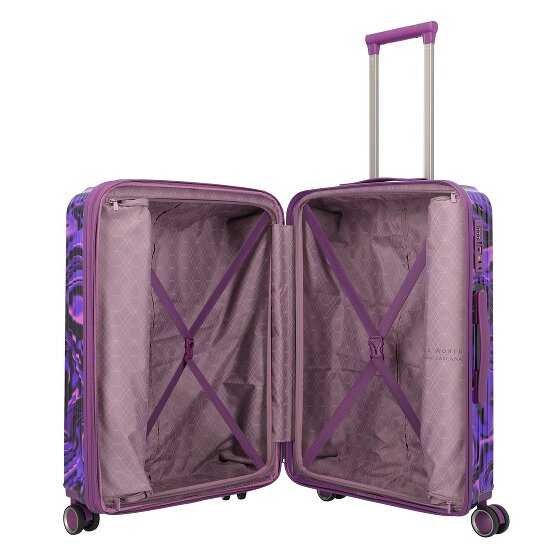 Travelite Lascana Edition 4 Rollen Trolley M 65 cm mit Dehnfalte