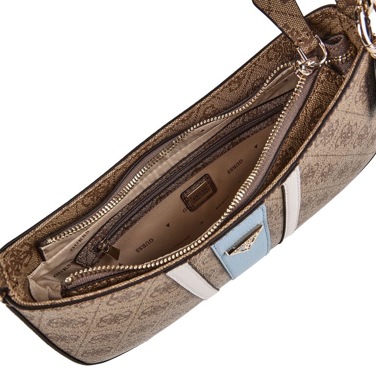 Guess Noelle II Schultertasche 29 Cm Latte Logo light Blu Koffer guess-noelle-ii-schultertasche-29-cm-latte-logo-light-blu-koffer