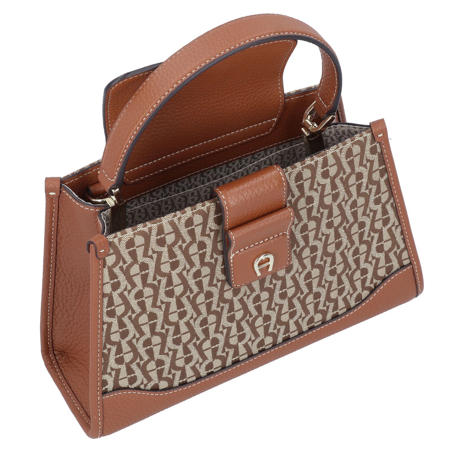 AIGNER Emea Handtasche Leder 25 cm cognac brown