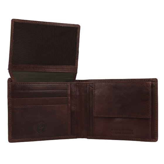 Greenburry Newport Geldbörse RFID Schutz Leder 12 cm