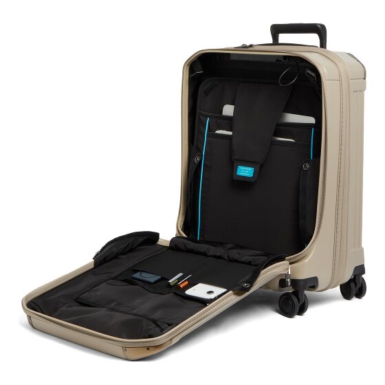 Piquadro PQ-Light 4 Rollen Kabinentrolley S 56 cm Laptopfach mit Dehnfalte