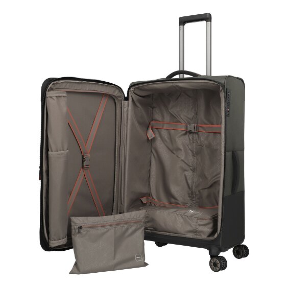Travelite Crosslite 5.0 4 Rollen Trolley L 77 cm mit Dehnfalte