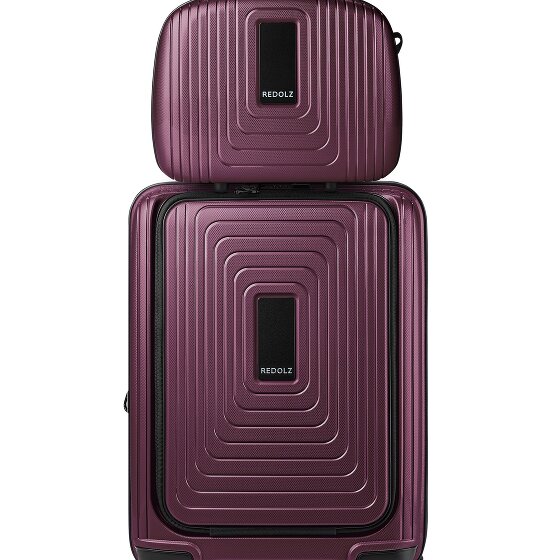 Redolz Essentials 14 Kofferset 2 tlg. Kabinentrolley mit Dehnfalte + Beautycase