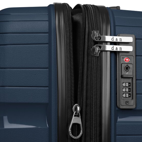 d&n Travel Line 4300-Plus 4 Rollen Trolley L 76 cm mit Dehnfalte