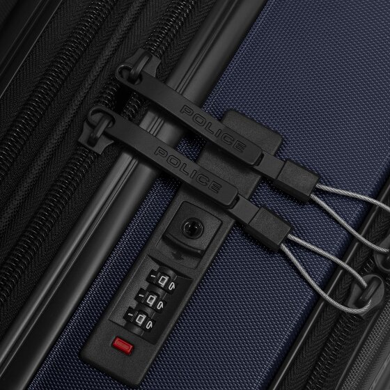 Police London 4 Rollen Kabinentrolley 55 cm Laptopfach mit Dehnfalte