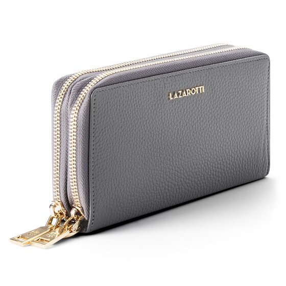 Lazarotti Bologna Leather XL Double Zip-Around Geldbörse RFID Leder 20 cm