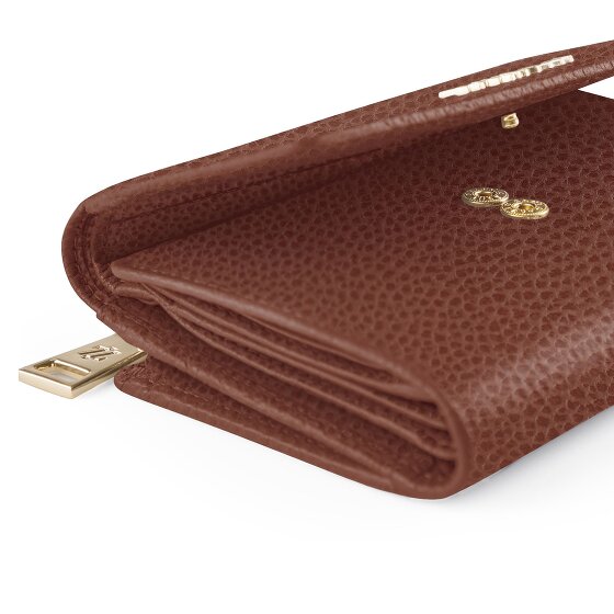 Lazarotti Bologna Leather XL Geldbörse mit Zip-Around Fach Leder 14 cm