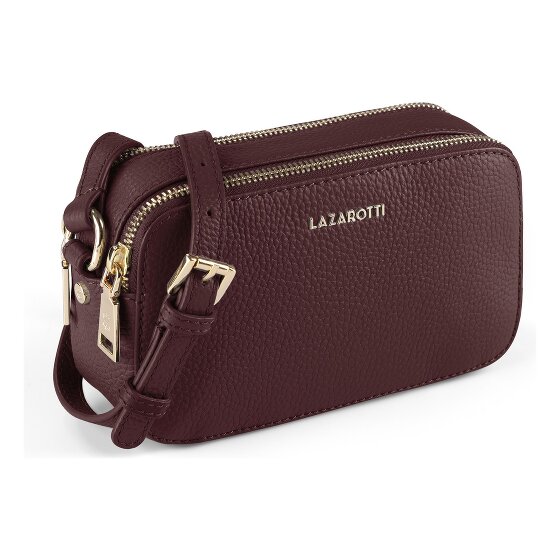 Lazarotti Bologna Leather Umhängetasche Camera-Bag Leder Double-Zip 18 cm