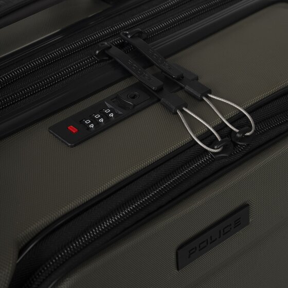 Police London 4 Rollen Kabinentrolley 55 cm Laptopfach mit Dehnfalte