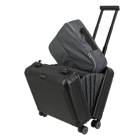Travelite Next 4-Rollen Businesstrolley Aluminium 43 cm