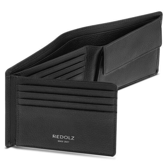 Redolz Leather Essentials QF Geldbörse RFID Leder 12 cm ausklappbar