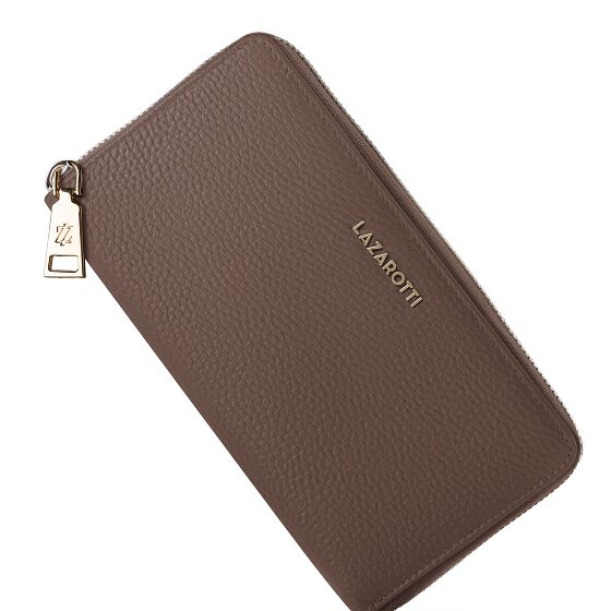 Lazarotti Bologna Leather XL Zip-Around Geldbörse Leder 19 cm