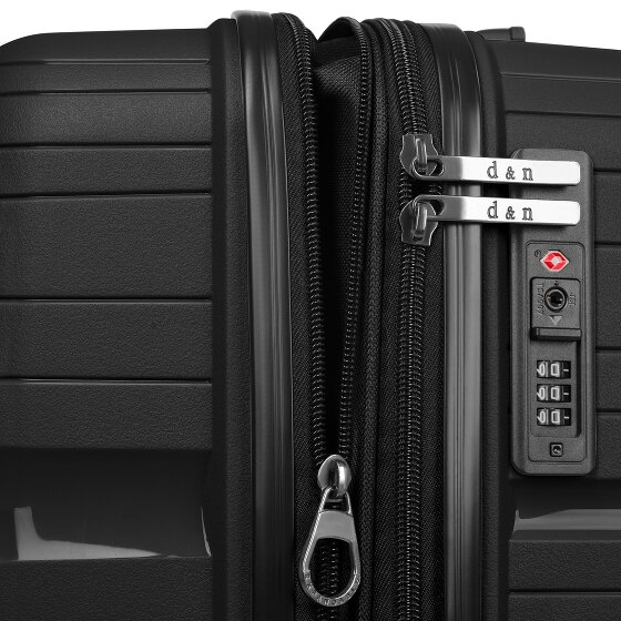 d&n Travel Line 4300-Plus 4 Rollen Trolley L 76 cm mit Dehnfalte