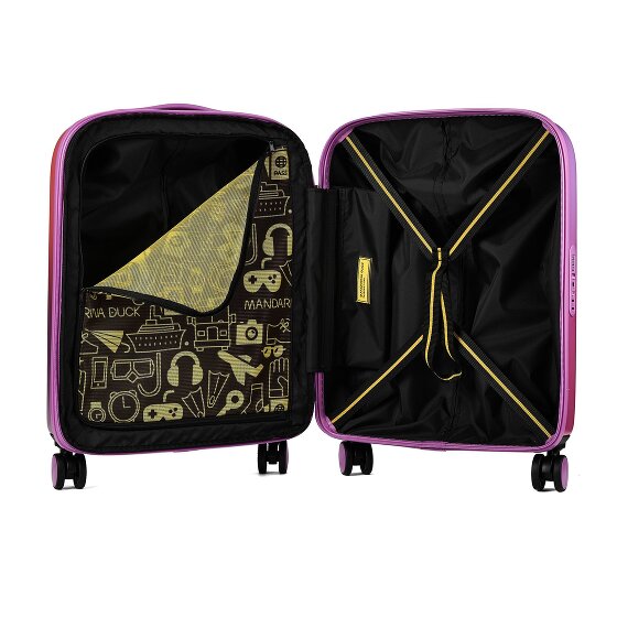 Mandarina Duck Logoduck + 4 Rollen Kabinentrolley 55 cm mit Dehnfalte
