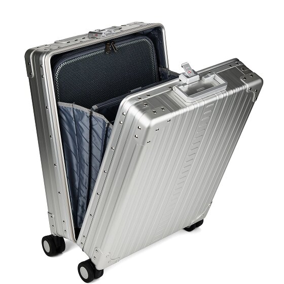 Aleon Business 4-Rollen Kabinentrolley Aluminium 55 cm