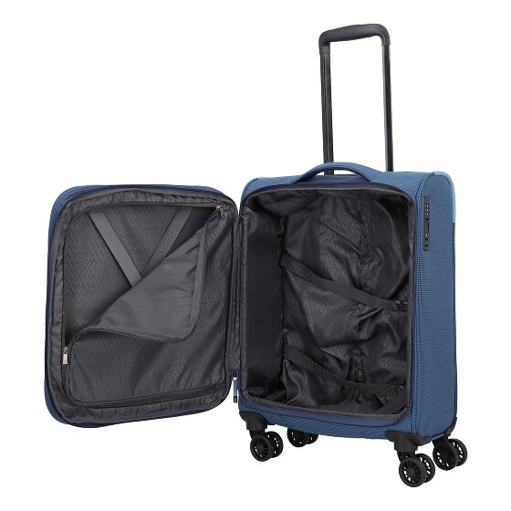 Travelite Corsiica 4 Rollen Kabinentrolley S 55 cm mit Dehnfalte