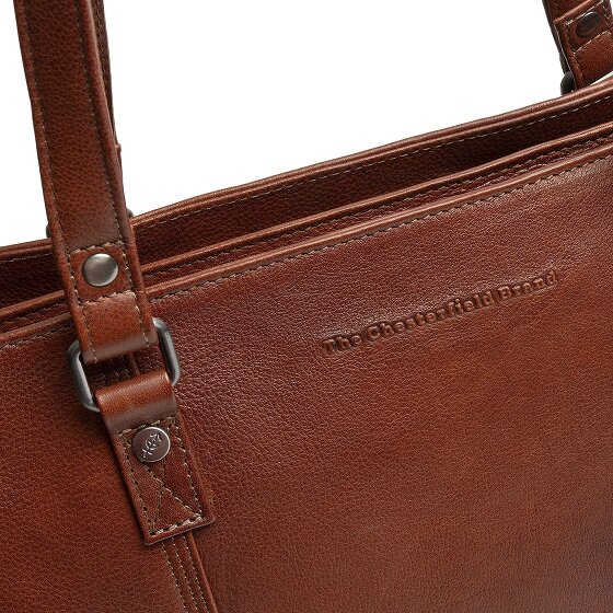 The Chesterfield Brand Alverino Schultertasche Leder 38 cm Laptopfach