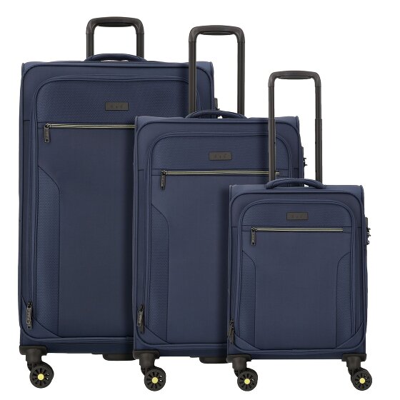 d&n Travel Line 9704 4 Rollen Kofferset 3-teilig mit Dehnfalte