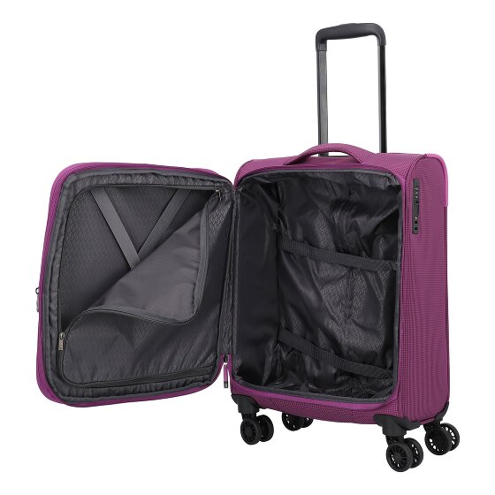 Travelite Corsiica 4 Rollen Kabinentrolley S 55 cm mit Dehnfalte