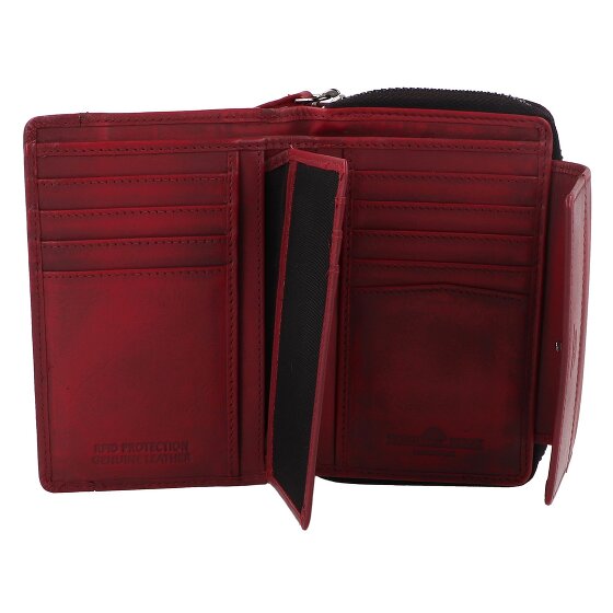 Greenburry Destressed Geldbörse RFID Schutz Leder 13.5 cm