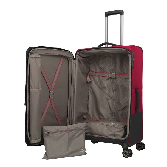 Travelite Crosslite 5.0 4 Rollen Trolley L 77 cm mit Dehnfalte