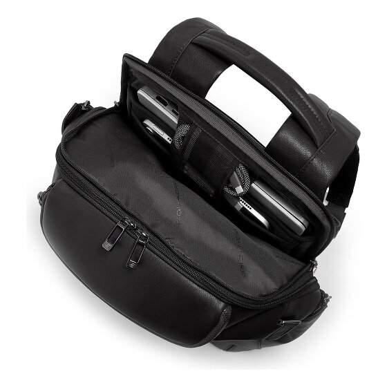 Piquadro Victor Daypack RFID Schutz Leder 43 cm Laptopfach