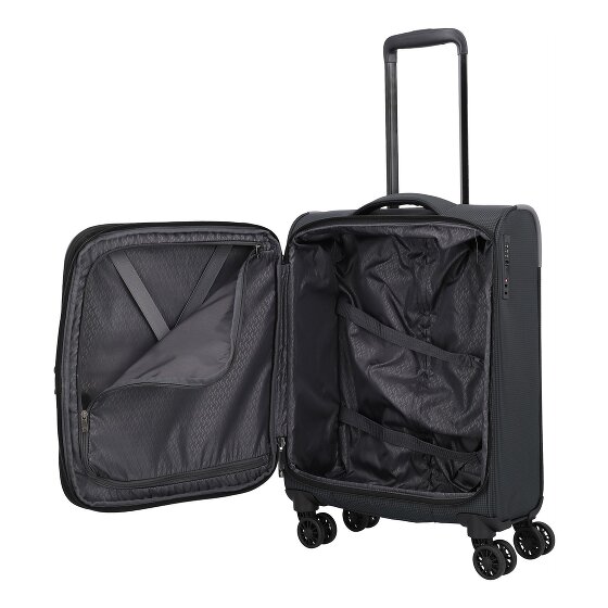 Travelite Corsiica 4 Rollen Kabinentrolley S 55 cm mit Dehnfalte