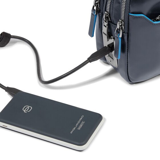 Piquadro Blue Square Umhängetasche Leder 23 cm