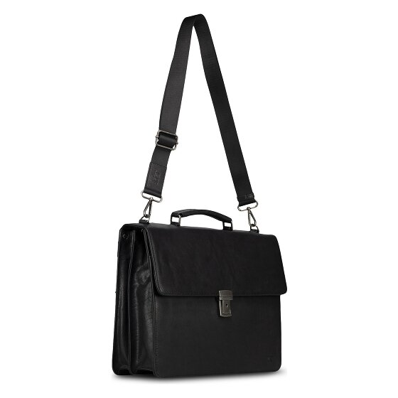 Jost Glasgow Aktentasche RFID Schutz Leder 40 cm Laptopfach