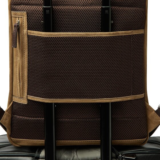 Castelijn & Beerens Veneto Business-Rucksack RFID Schutz Leder 39 cm Laptopfach