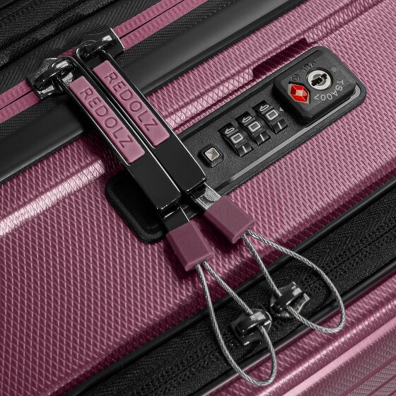 Redolz Essentials14 4-Rollen Kofferset Beautycase 4tlg mit Dehnfalte Laptopfach