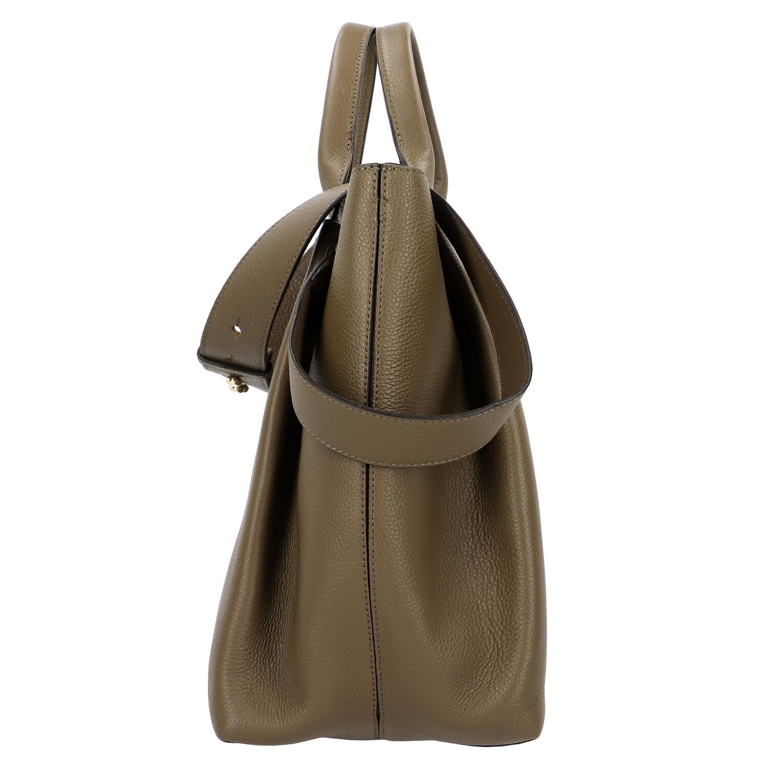 abro Essential Shopper Tasche Leder 30 cm military