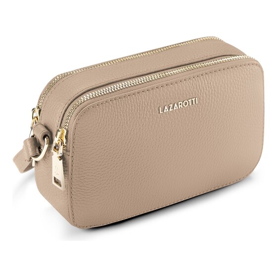 Lazarotti Bologna Leather Umhängetasche Camera-Bag Leder Double-Zip 18 cm