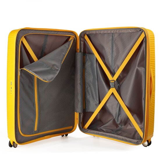 American Tourister Soundbox 4 Rollen Trolley 80 cm mit Dehnfalte