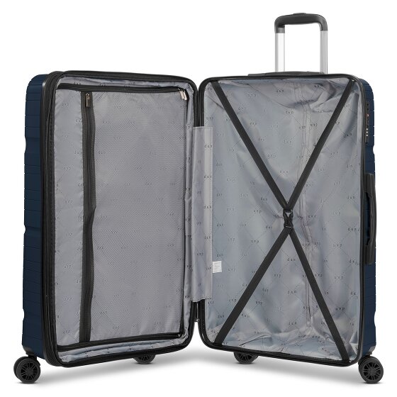 d&n Travel Line 4300-Plus 4 Rollen Trolley L 76 cm mit Dehnfalte