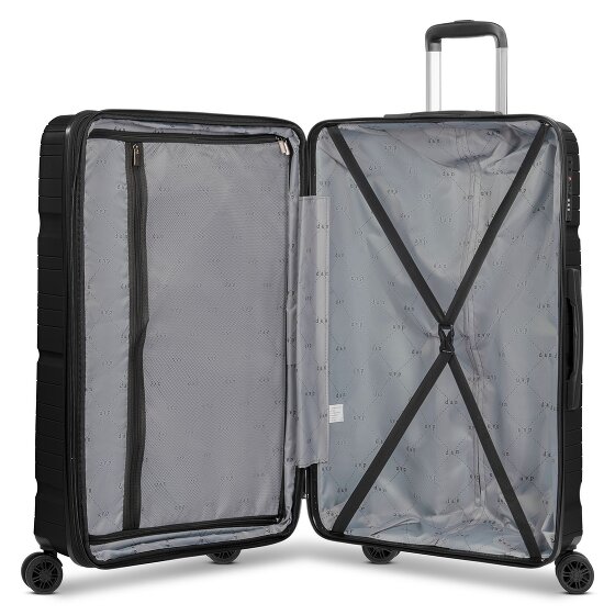 d&n Travel Line 4300-Plus 4 Rollen Trolley L 76 cm mit Dehnfalte