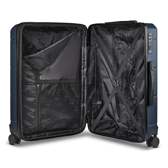 Police London 4 Rollen Trolley 64 cm mit Dehnfalte
