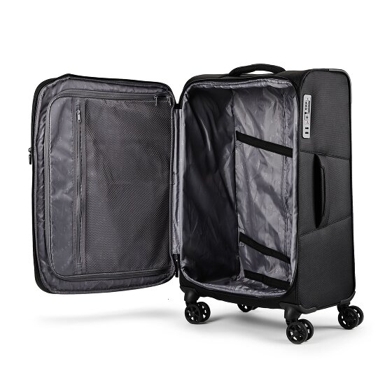 d&n Travel Line 9804 4 Rollen Trolley M 68 cm mit Dehnfalte